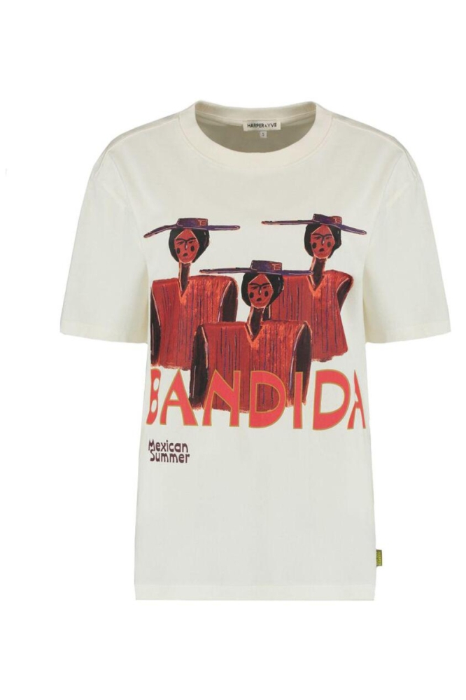 Harper & Yve witte dames t-shirt | Vooraanzicht