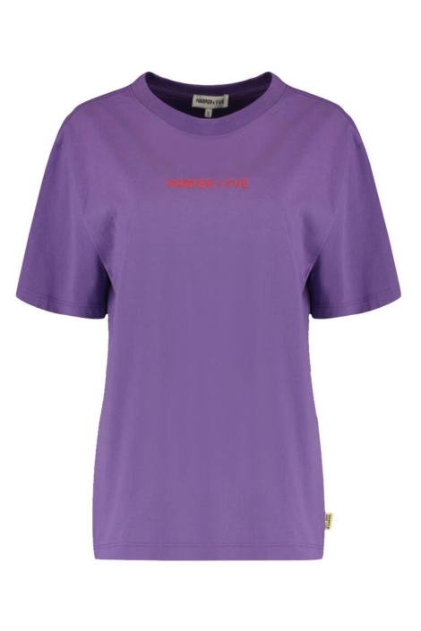 Harper & Yve paarse dames t-shirt | Vooraanzicht