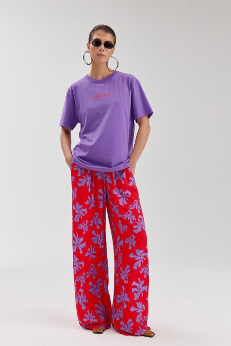 Harper & Yve paarse dames t-shirt | Model