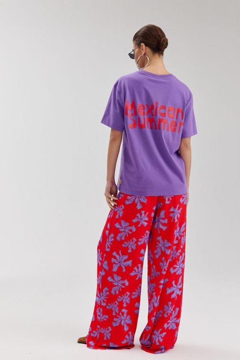 Harper & Yve paarse dames t-shirt | Model