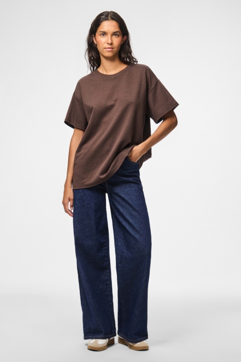 Pieces bruine dames t-shirt | 