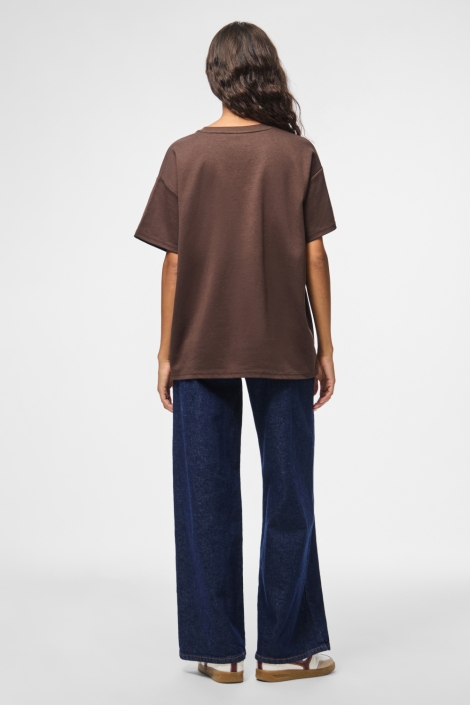 Pieces bruine dames t-shirt | 