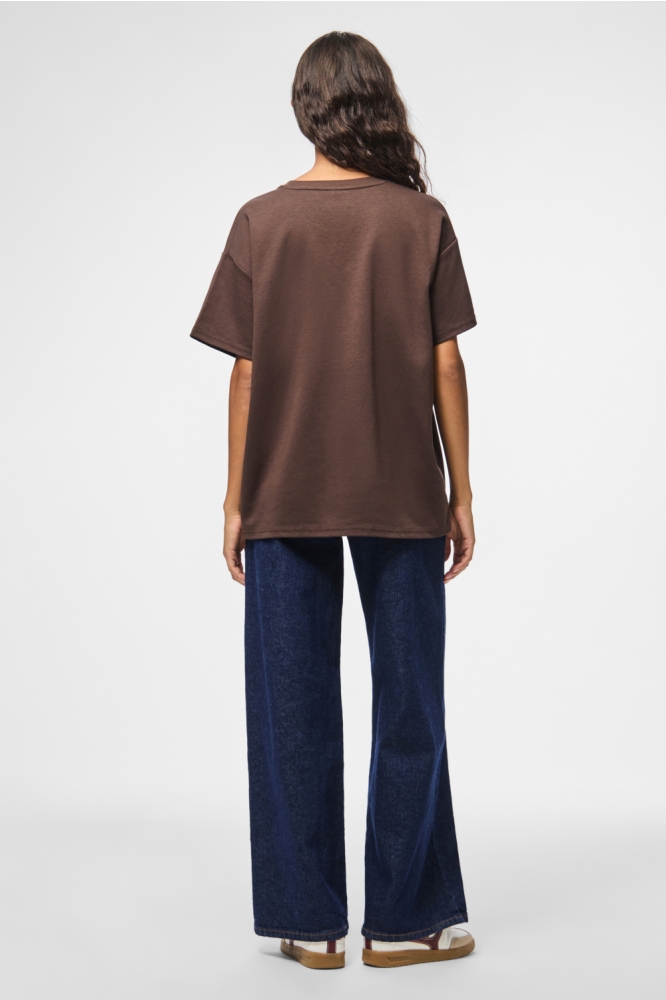 Pieces bruine dames t-shirt | 