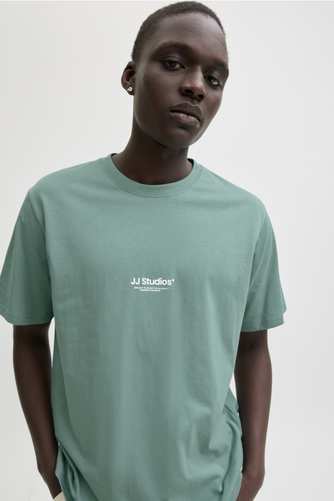 Jack & Jones groene heren t-shirt | Close up