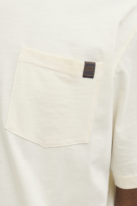 Jack & Jones beige heren t-shirt | Close up