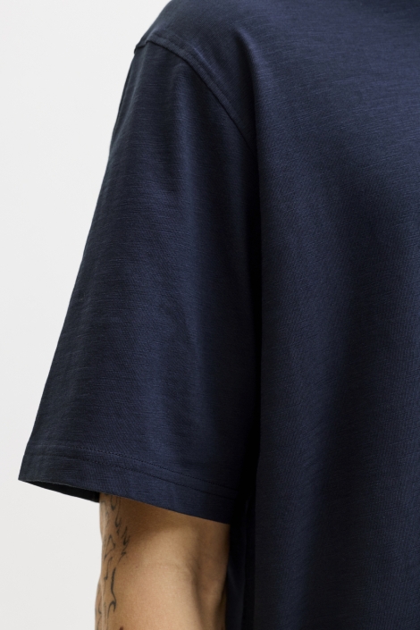 Jack & Jones blauwe heren t-shirt | Close up