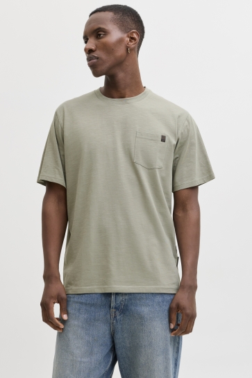 Jack & Jones T-shirt JJEDOVER SLUB TEE SS NOOS 12288897 VETIVER