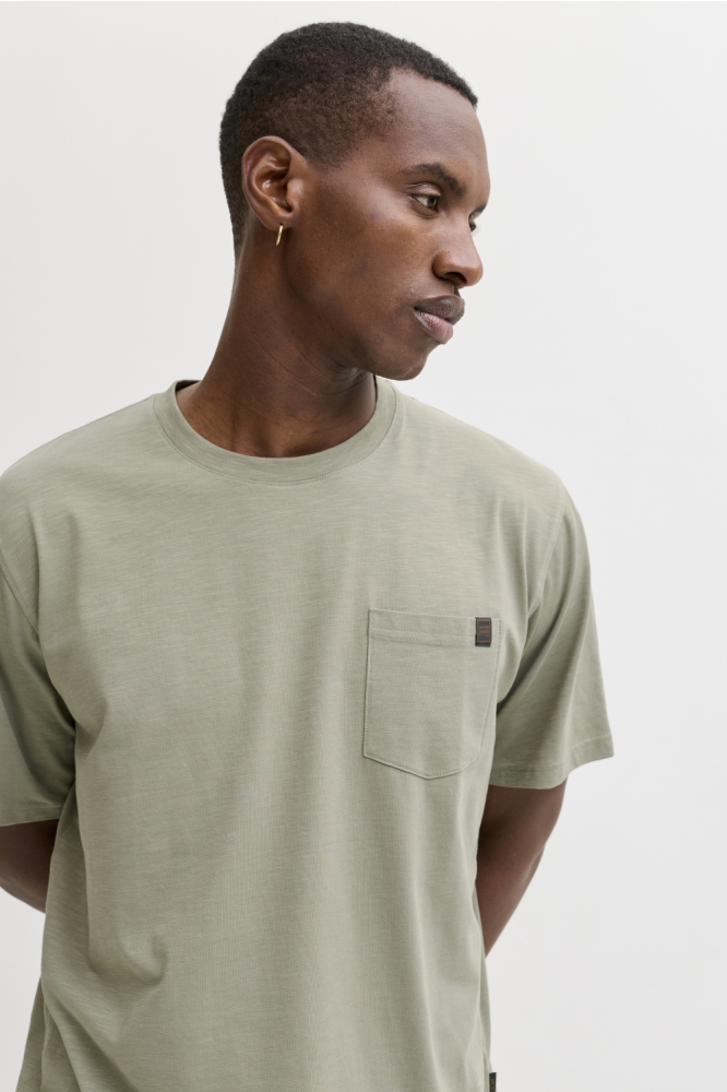 Jack & Jones groene heren t-shirt | Model vooraanzicht
