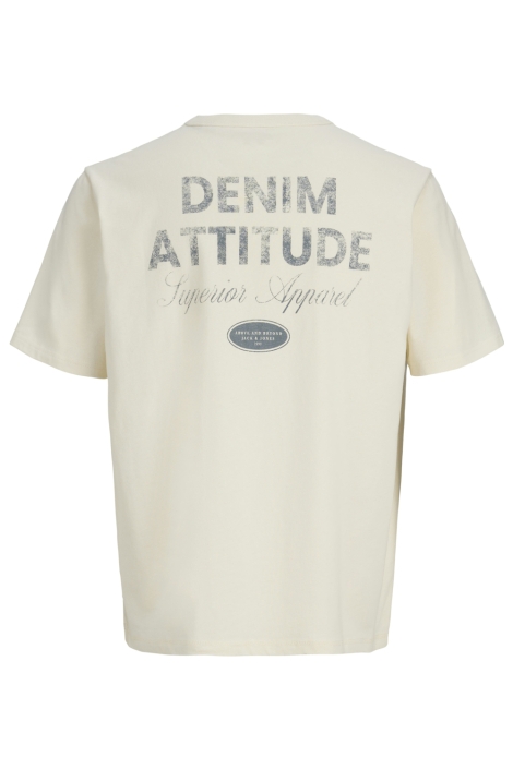 Jack & Jones beige heren t-shirt | Achteraanzicht