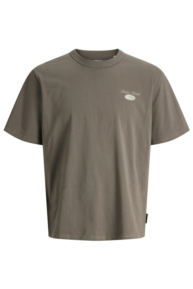 Jack & Jones bruine heren t-shirt | Vooraanzicht