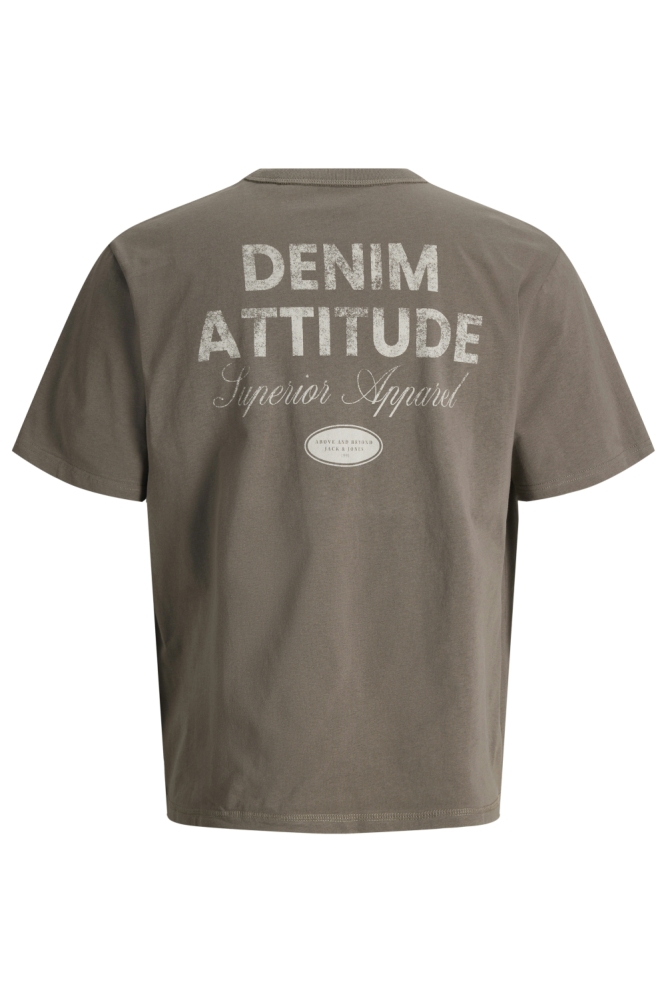 Jack & Jones bruine heren t-shirt | Achteraanzicht