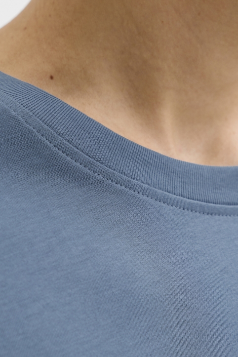 Jack & Jones blauwe heren t-shirt | Close up