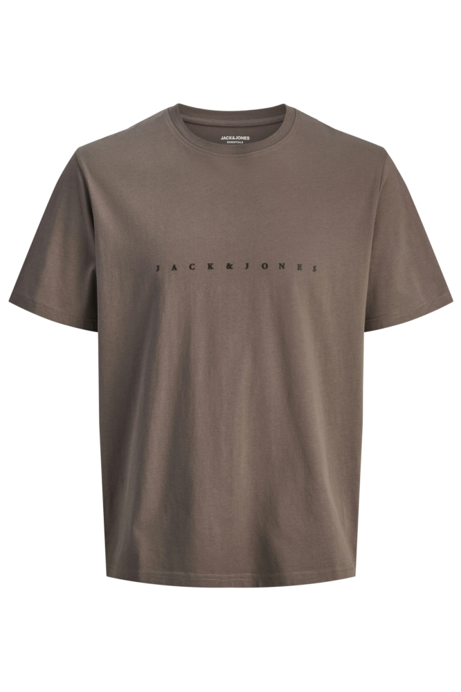Jack & Jones bruine heren t-shirt | Vooraanzicht