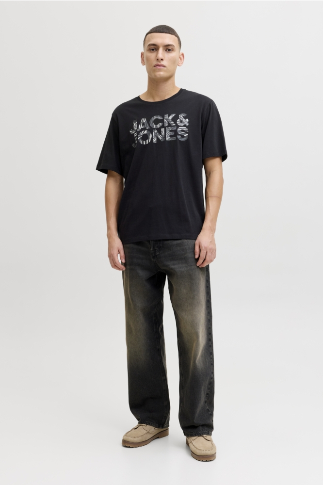 Jack & Jones zwarte heren t-shirt | Model
