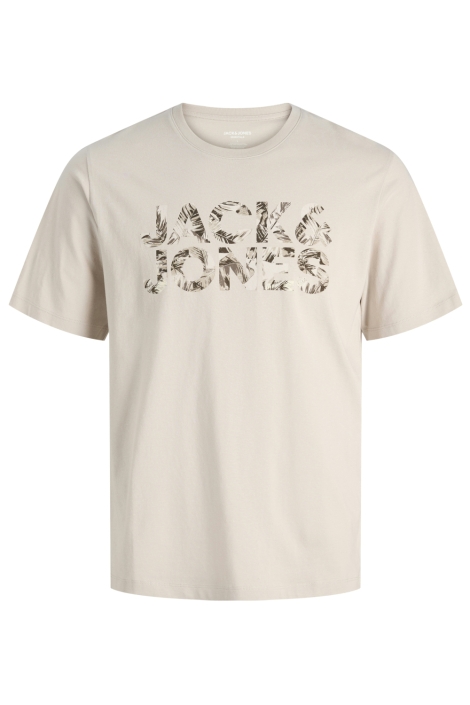 Jack & Jones beige heren t-shirt | Vooraanzicht