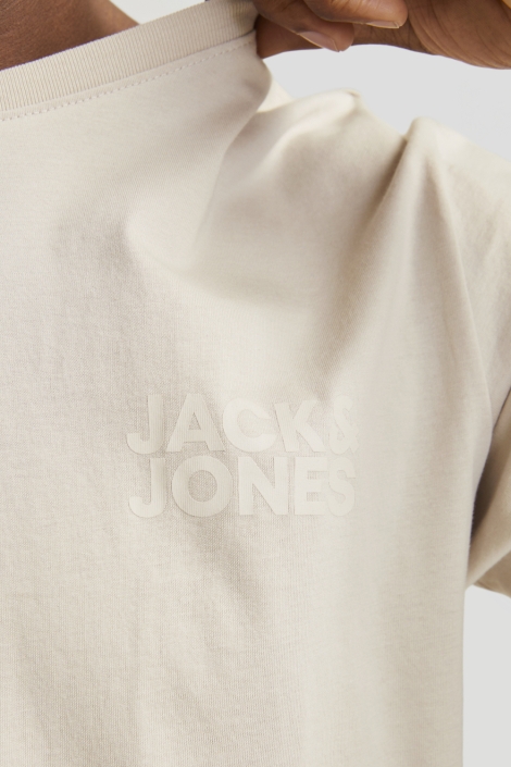 Jack & Jones beige heren t-shirt | Kleurstaal