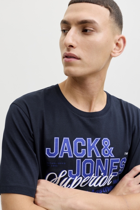 Jack & Jones blauwe heren t-shirt | Unique Selling Point