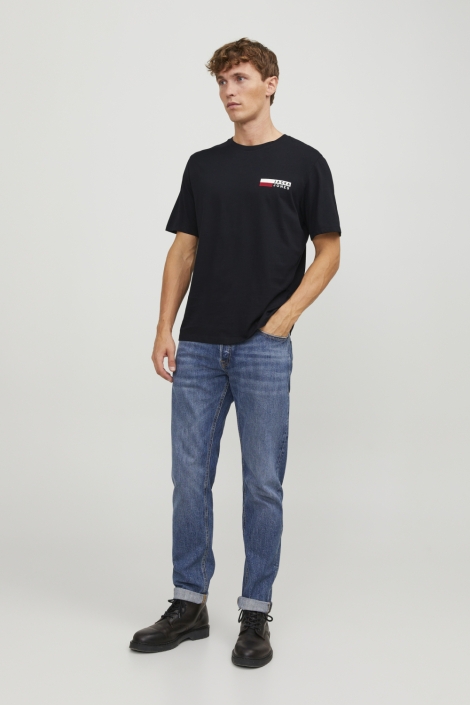 Jack & Jones zwarte heren t-shirt | Model