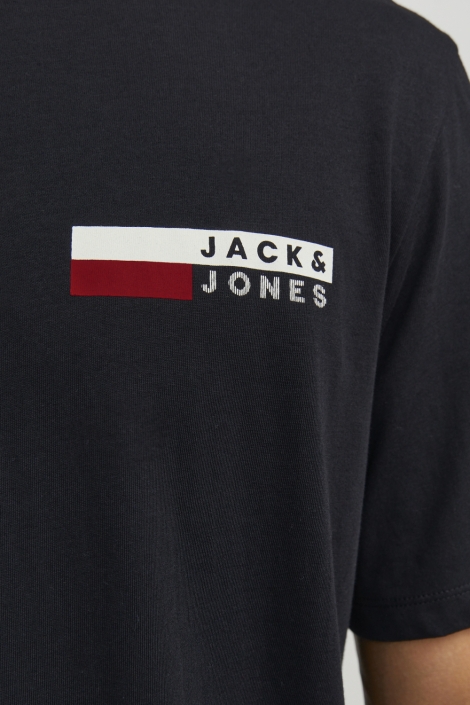 Jack & Jones zwarte heren t-shirt | Close up