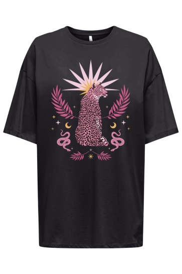 Only T-shirt ONLROSIE S/S OVERSIZE TEE CS JRS 15369746 Phantom/Spiritual