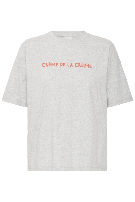 Ichi grijze dames t-shirt | Vooraanzicht