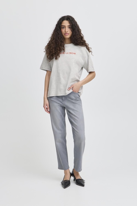 Ichi grijze dames t-shirt | Model