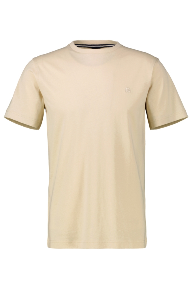 Lerros beige heren t-shirt | Vooraanzicht