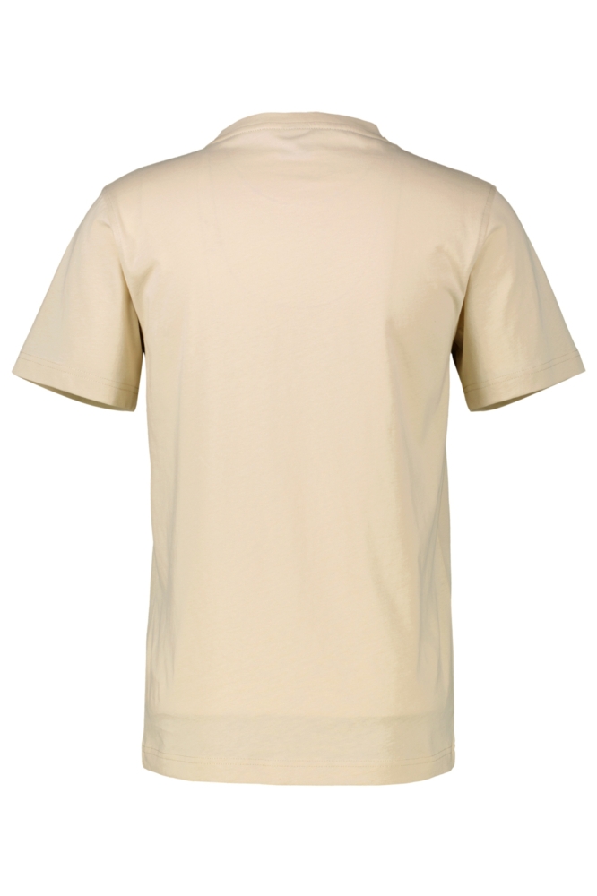 Lerros beige heren t-shirt | Achteraanzicht