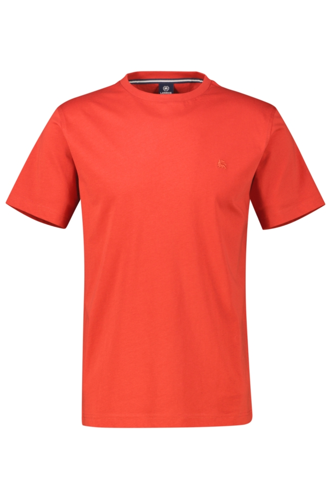 Lerros oranje heren t-shirt | Vooraanzicht