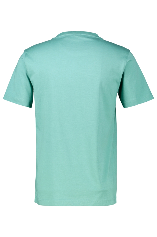 Lerros groene heren t-shirt | Achteraanzicht