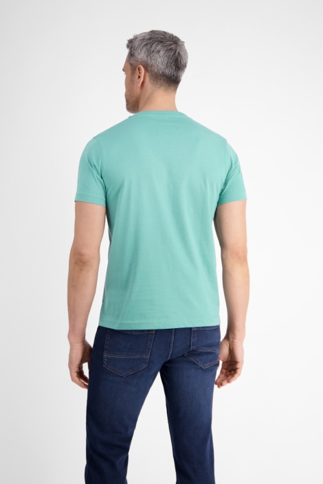 Lerros groene heren t-shirt | Model achteraanzicht