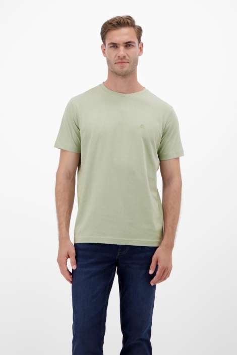 Lerros groene heren t-shirt | Model vooraanzicht