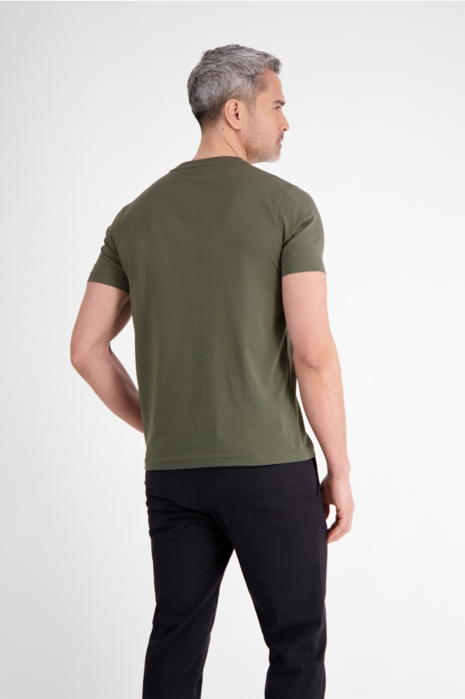 Lerros groene heren t-shirt | Model achteraanzicht