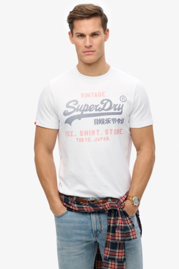 Superdry vl heritage relaxed tee Wit