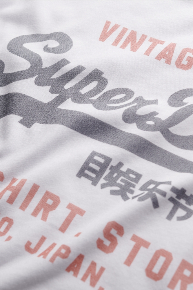 Superdry witte heren t-shirt | Kleurstaal