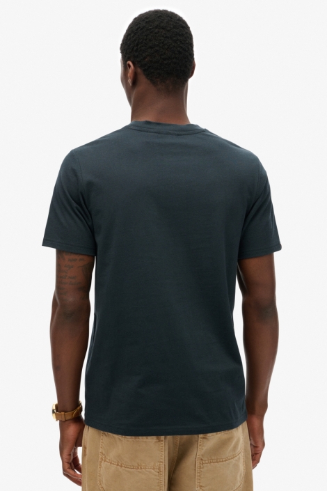 Superdry blauwe heren t-shirt | Model achteraanzicht