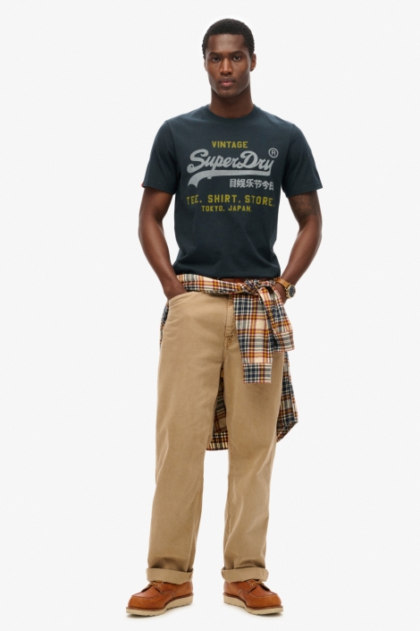 Superdry blauwe heren t-shirt | Model