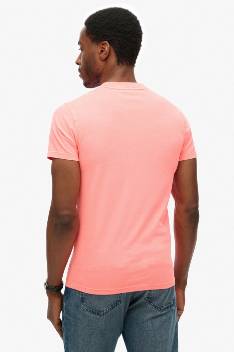 Superdry oranje heren t-shirt | Model achteraanzicht