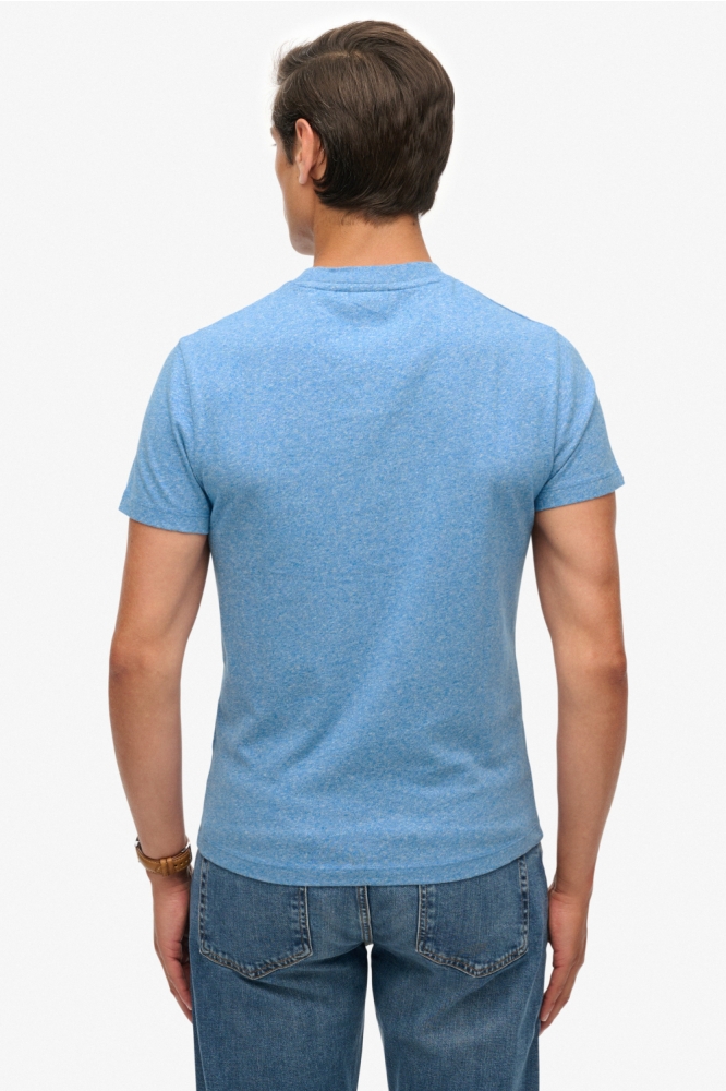 Superdry blauwe heren t-shirt | Model achteraanzicht