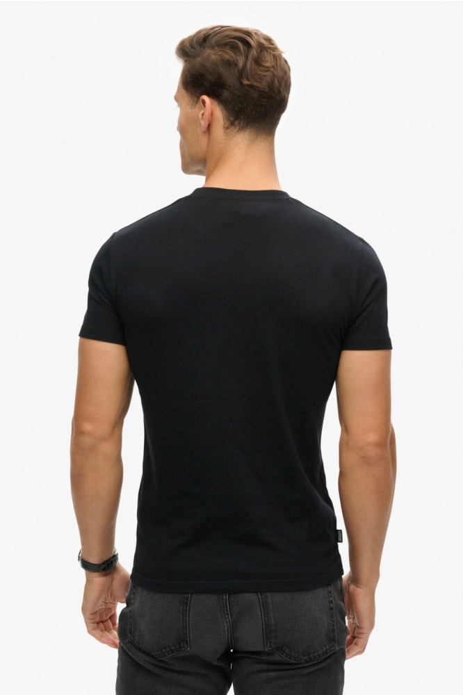 Superdry zwarte heren t-shirt | Model achteraanzicht