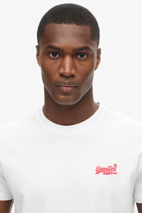 Superdry witte heren t-shirt | Close up