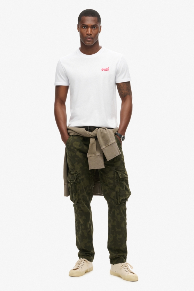 Superdry witte heren t-shirt | Model