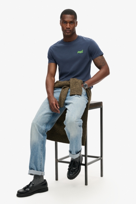 Superdry blauwe heren t-shirt | Model