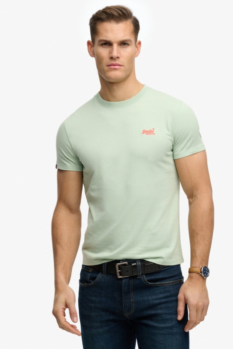 Superdry groene heren t-shirt | Model vooraanzicht
