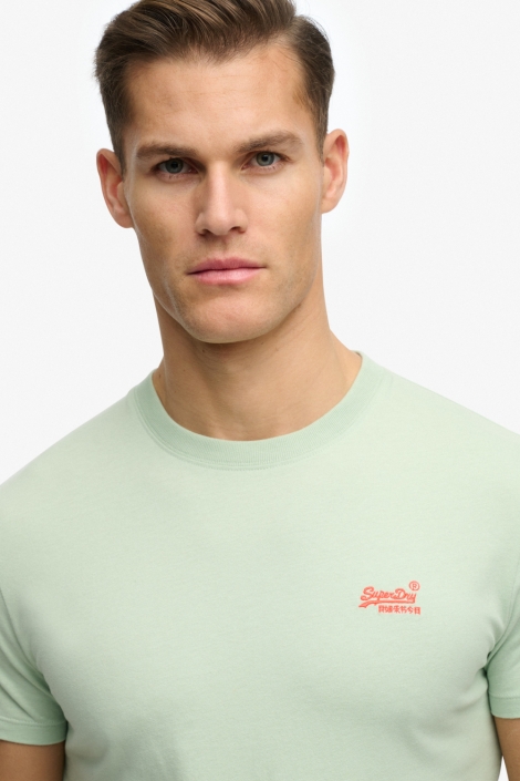 Superdry groene heren t-shirt | Close up