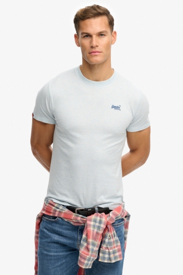 Superdry T-shirt ESSENTIAL LOGO EMB TEE M1011245A ICY BLUE MARL/NAVY