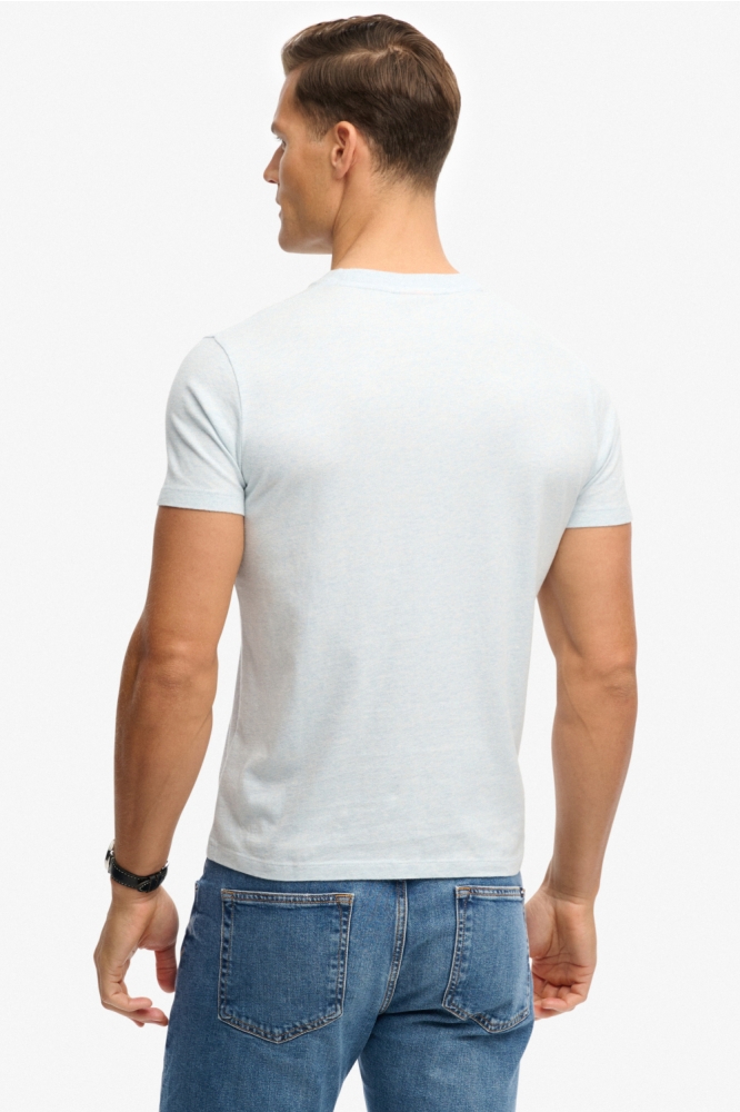 Superdry blauwe heren t-shirt | Model achteraanzicht