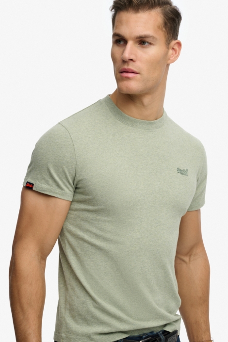 Superdry groene heren t-shirt | Model zijaanzicht