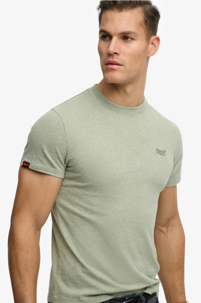 Superdry groene heren t-shirt | Model zijaanzicht