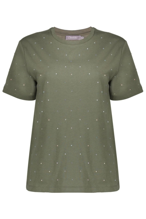 Geisha groene dames t-shirt | Vooraanzicht